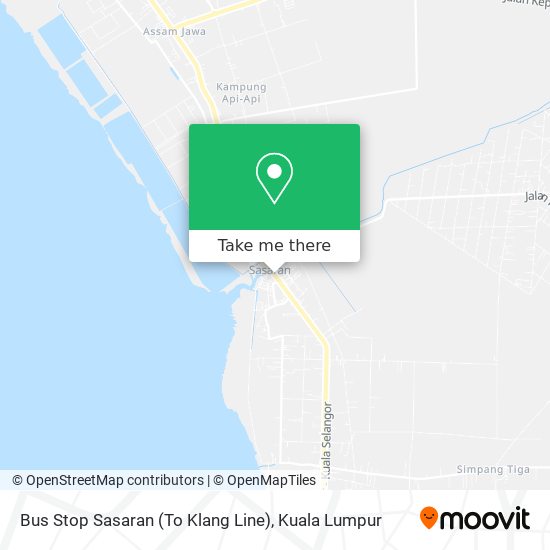 Bus Stop Sasaran (To Klang Line) map