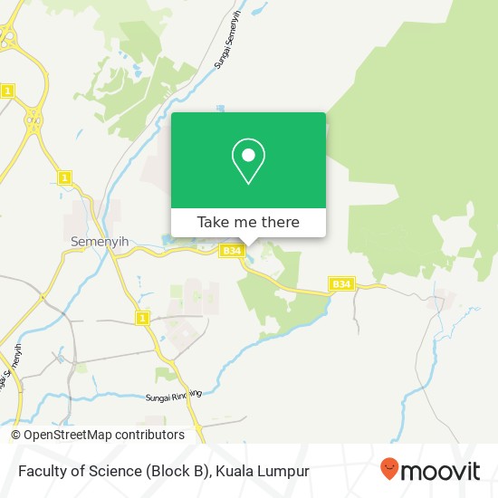 Faculty of Science (Block B) map