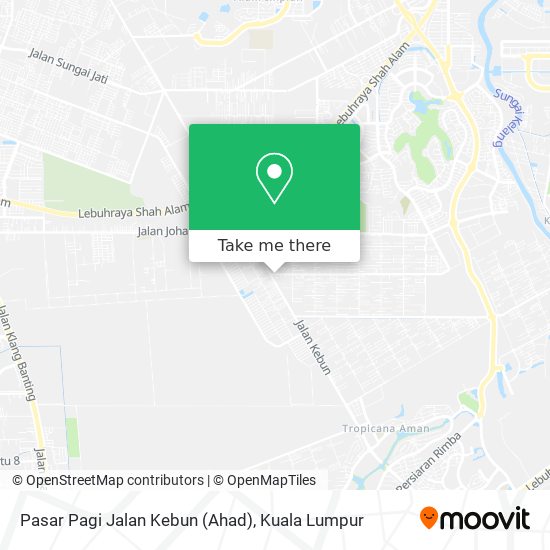 Peta Pasar Pagi Jalan Kebun (Ahad)