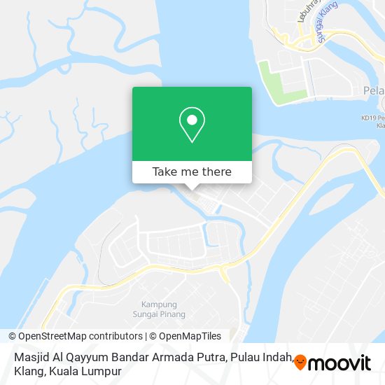 Peta Masjid Al Qayyum Bandar Armada Putra, Pulau Indah, Klang