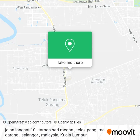 jalan langsat 10 , taman seri medan , telok panglima garang , selangor , malaysia map