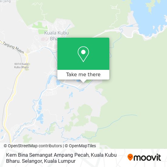 Peta Kem Bina Semangat Ampang Pecah, Kuala Kubu Bharu. Selangor