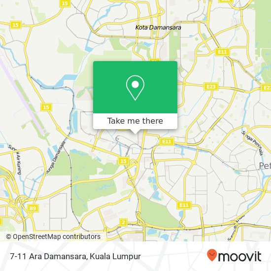 7-11 Ara Damansara map