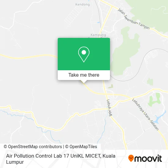 Air Pollution Control Lab 17 UniKL MICET map