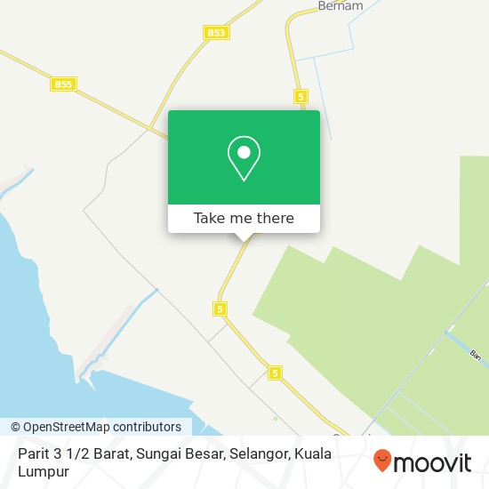 Peta Parit 3 1 / 2 Barat, Sungai Besar, Selangor