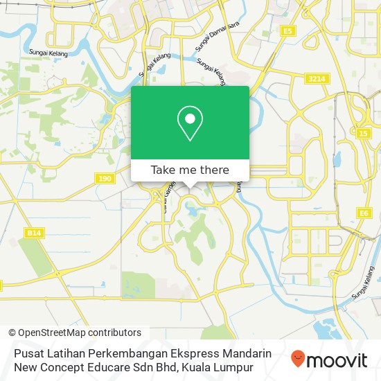 Pusat Latihan Perkembangan Ekspress Mandarin New Concept Educare Sdn Bhd map