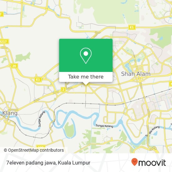 7eleven padang jawa map