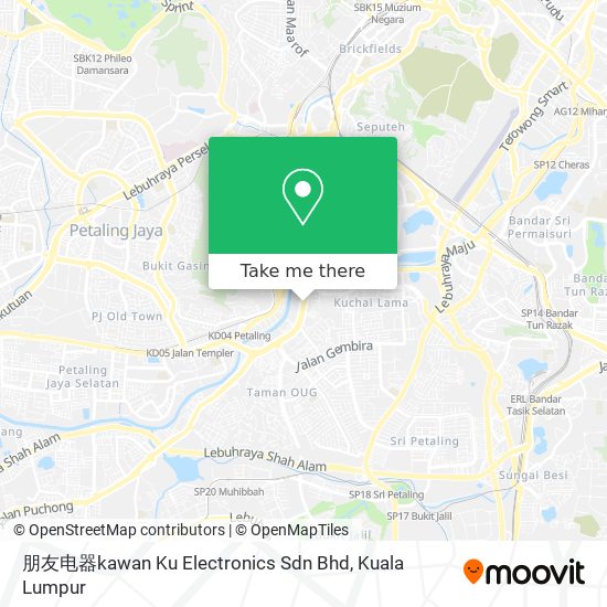 Peta 朋友电器kawan Ku Electronics Sdn Bhd