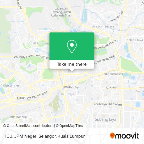 ICU, JPM Negeri Selangor map
