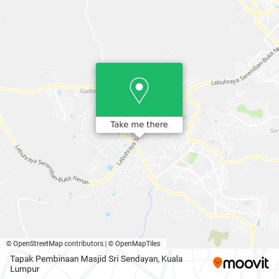 Peta Tapak Pembinaan Masjid Sri Sendayan