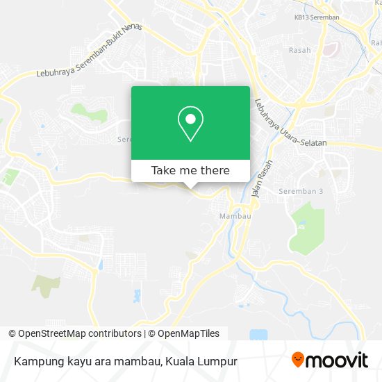 Kampung kayu ara mambau map