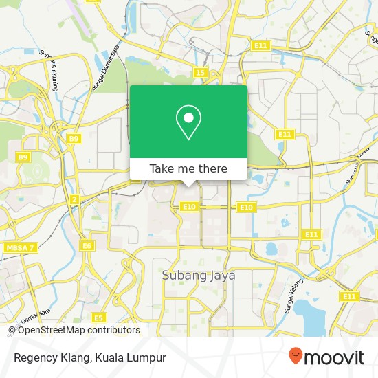 Regency Klang map