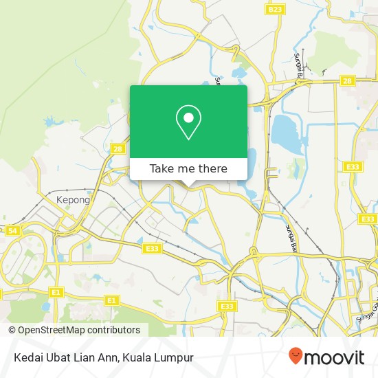 Kedai Ubat Lian Ann map