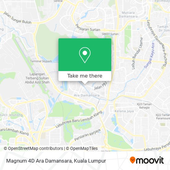 Peta Magnum 4D Ara Damansara