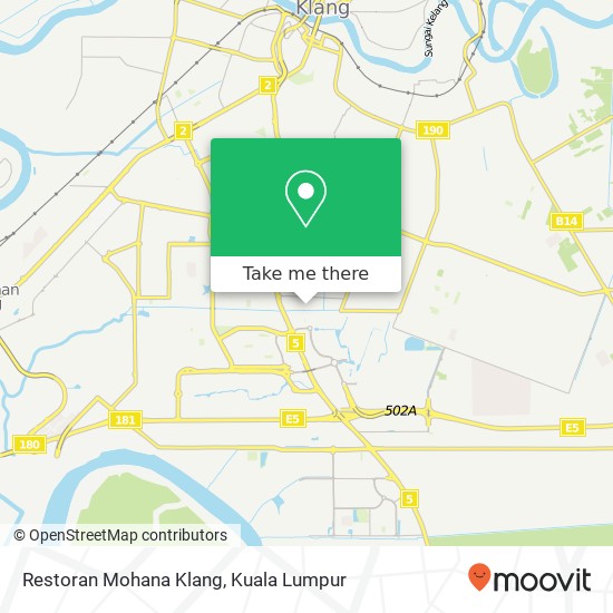Restoran Mohana Klang map