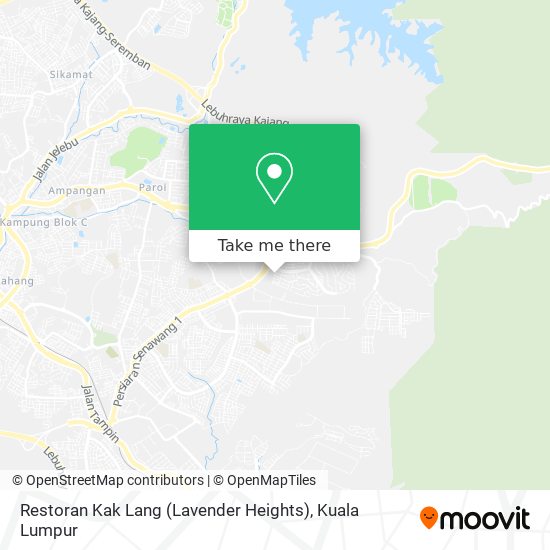 Peta Restoran Kak Lang (Lavender Heights)