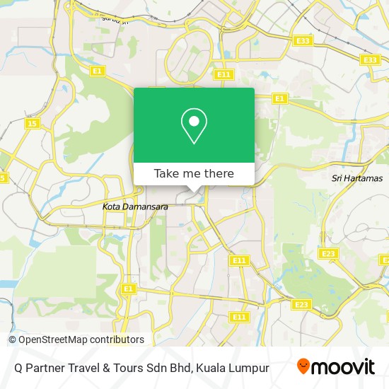 Peta Q Partner Travel & Tours Sdn Bhd
