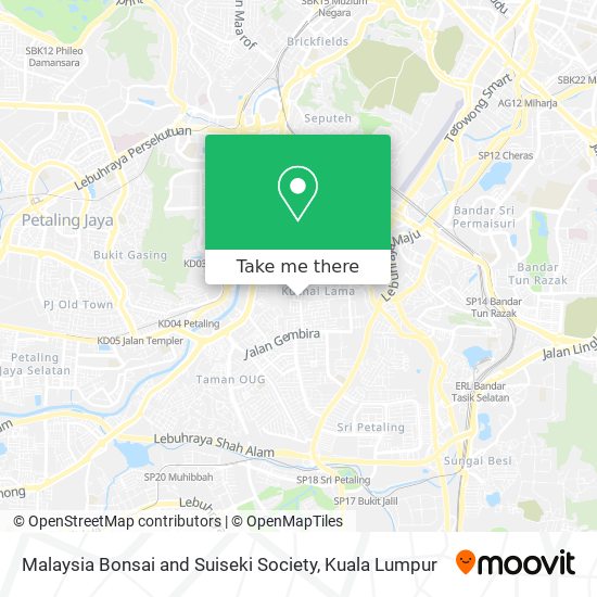 Malaysia Bonsai and Suiseki Society map