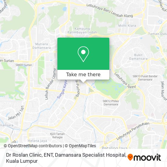 Dr Roslan Clinic, ENT, Damansara Specialist Hospital map