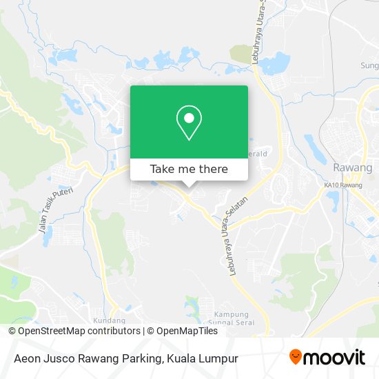 Peta Aeon Jusco Rawang Parking