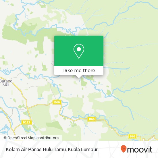 Kolam Air Panas Hulu Tamu map