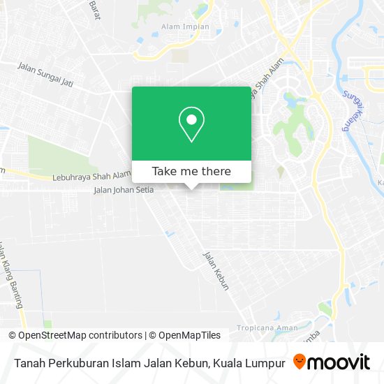 Tanah Perkuburan Islam Jalan Kebun map