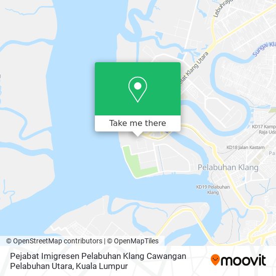 Peta Pejabat Imigresen Pelabuhan Klang Cawangan Pelabuhan Utara