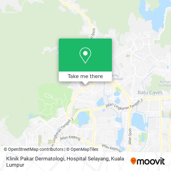 Peta Klinik Pakar Dermatologi, Hospital Selayang