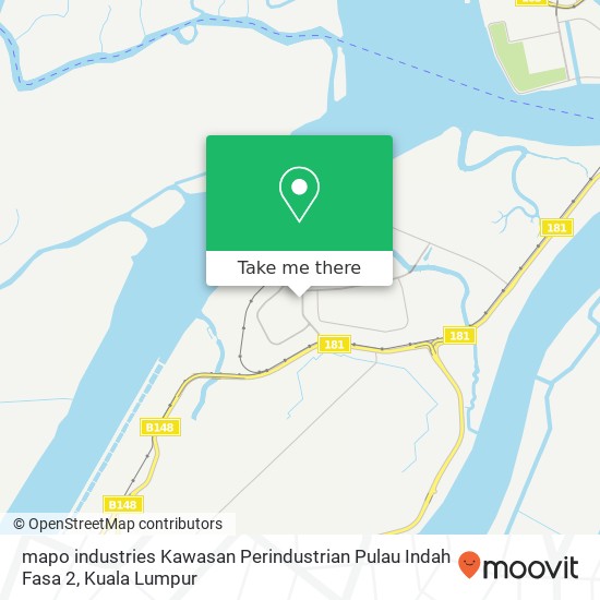 Peta mapo industries Kawasan Perindustrian Pulau Indah Fasa 2