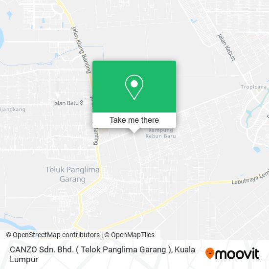 Peta CANZO Sdn. Bhd. ( Telok Panglima Garang )