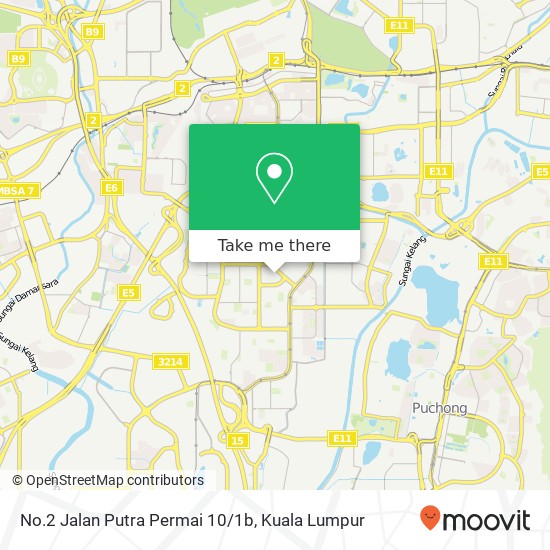 No.2 Jalan Putra Permai 10/1b map