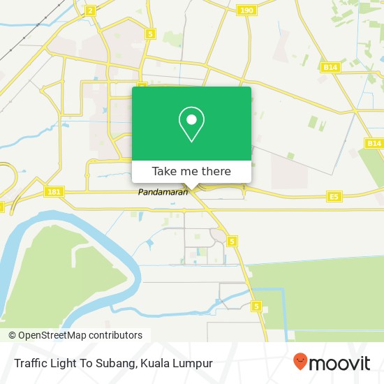 Traffic Light To Subang map