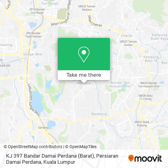 Peta KJ 397 Bandar Damai Perdana (Barat), Persiaran Damai Perdana