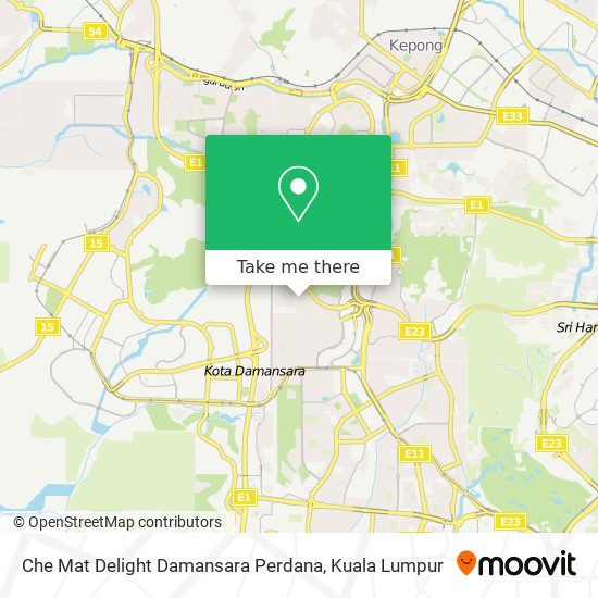 Peta Che Mat Delight Damansara Perdana