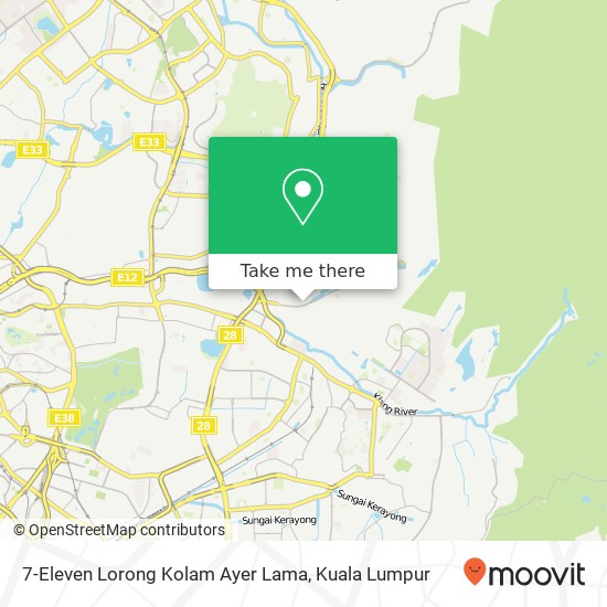 Peta 7-Eleven Lorong Kolam Ayer Lama