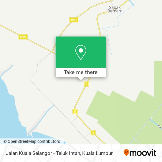 Jalan Kuala Selangor - Teluk Intan map