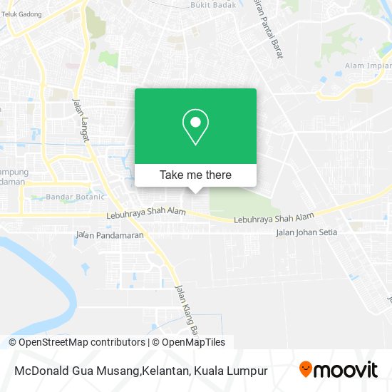 Peta McDonald Gua Musang,Kelantan