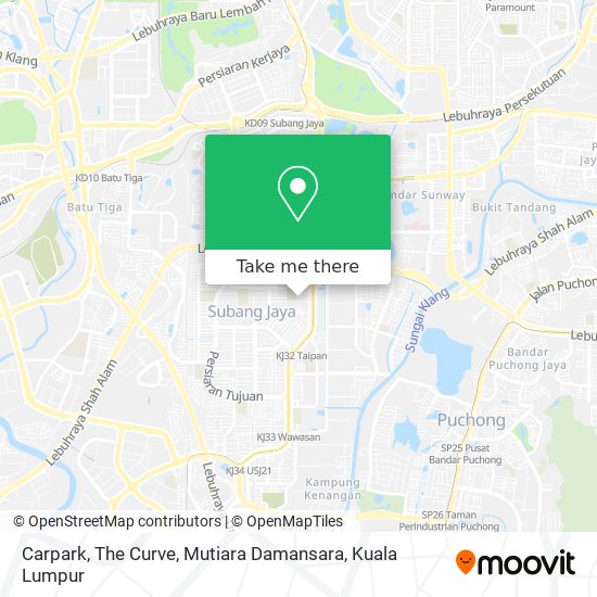 Peta Carpark, The Curve, Mutiara Damansara