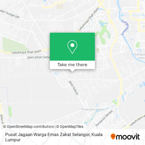 Peta Pusat Jagaan Warga Emas Zakat Selangor