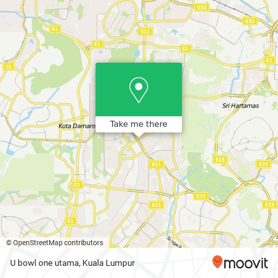 U bowl one utama map