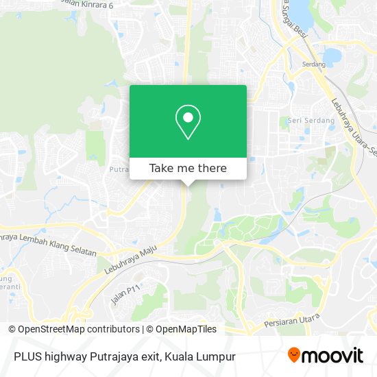PLUS highway Putrajaya exit map