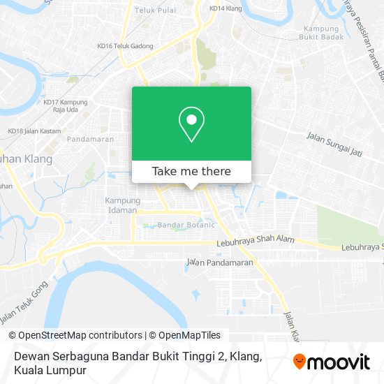 Peta Dewan Serbaguna Bandar Bukit Tinggi 2, Klang