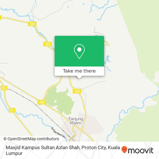 Masjid Kampus Sultan Azlan Shah, Proton City map