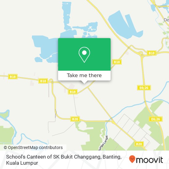 School's Canteen of SK Bukit Changgang, Banting map