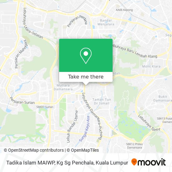 Tadika Islam MAIWP, Kg Sg Penchala map