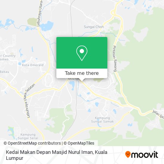 Peta Kedai Makan Depan Masjid Nurul Iman
