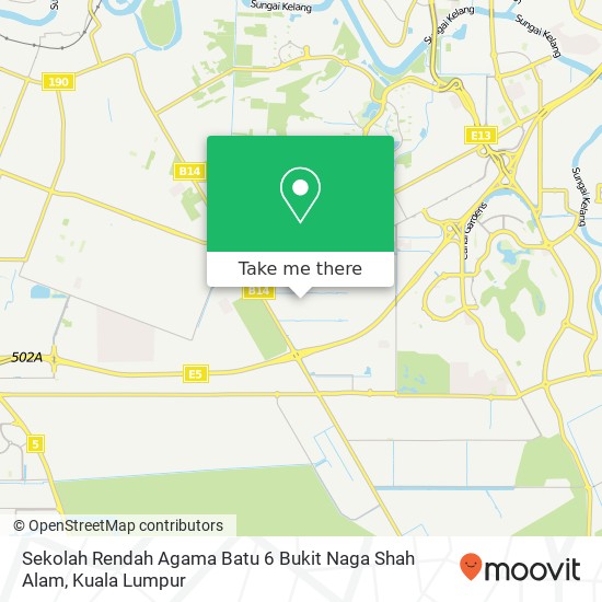 Sekolah Rendah Agama Batu 6 Bukit Naga Shah Alam map