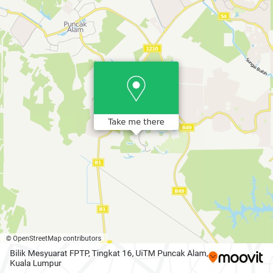 Bilik Mesyuarat FPTP, Tingkat 16, UiTM Puncak Alam map