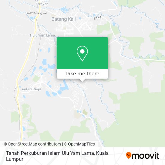 Tanah Perkuburan Islam Ulu Yam Lama map
