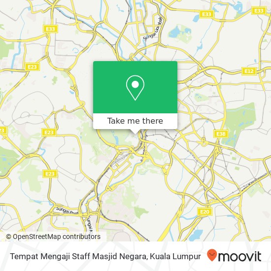 Peta Tempat Mengaji Staff Masjid Negara